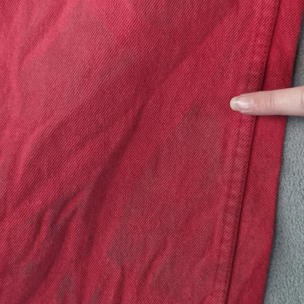 Vintage Levis 501 Jeans Mens Red Button Fly Made USA Straight Leg 90s Fits 28x30